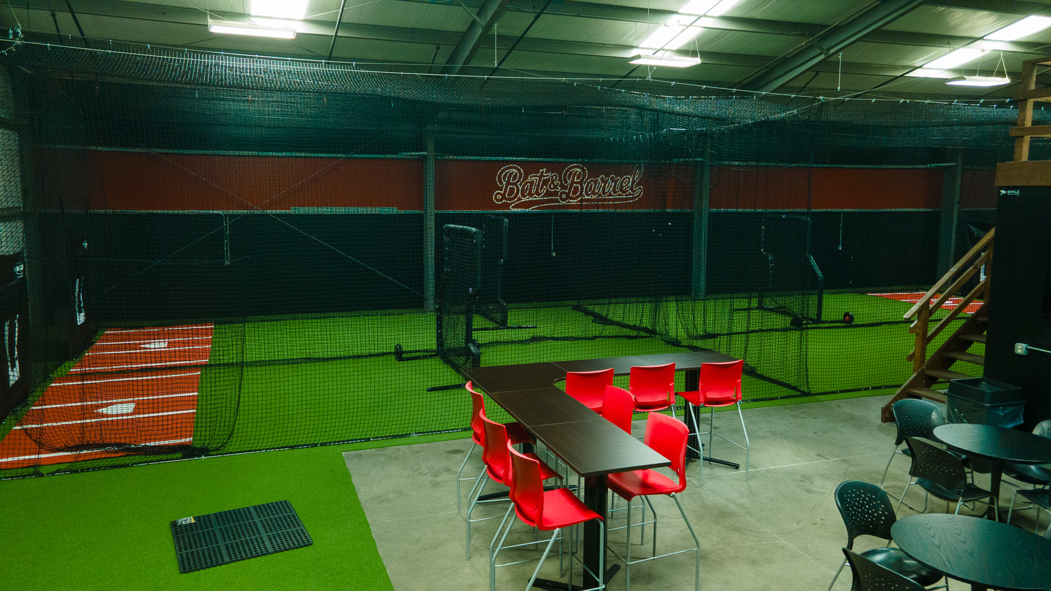 Bat & Barrel facility overview with signage